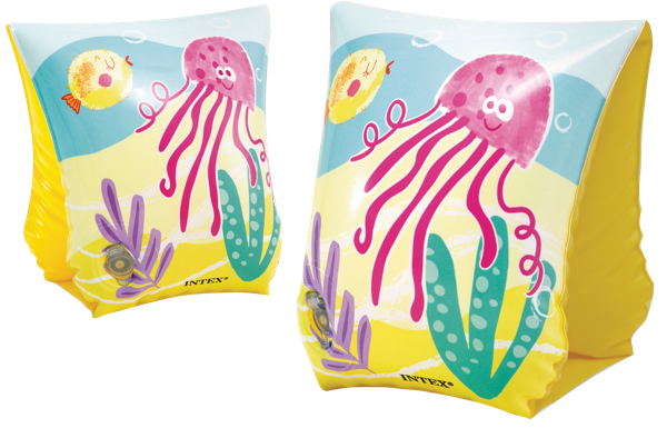 Изображение Нарукавники для плавания 3-6лет Интекс тропические друзья Интекс к/у, 1 пара