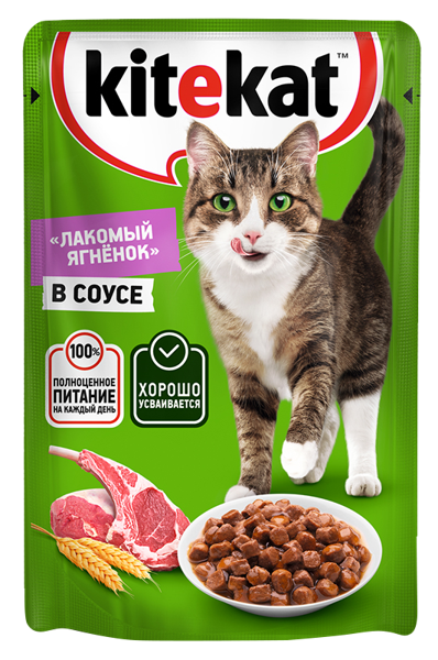 Изображение Корм для кошек Китекет ягненок в соусе Марс м/у, 85 г