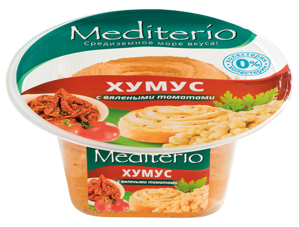 Изображение Хумус Медитерио с вялеными томатами Салаты и деликатесы п/б, 180 г