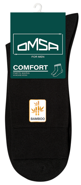 Изображение Носки мужские размер 45-47 Омса классик 205 бамбук неро Омса к/у, 1 пара