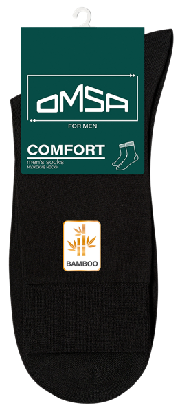 Изображение Носки мужские размер 42-44 Омса классик 205 бамбук неро Омса к/у, 1 пара