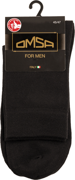 Изображение Носки мужские размер 45-47 Омса классик 202 неро Омса к/у, 1 пара