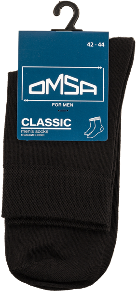 Изображение Носки мужские размер 42-44 Омса классик 202 неро Омса к/у, 1 пара