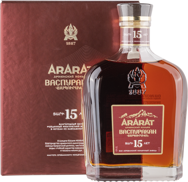 Изображение Коньяк 15 лет 40% Арарат васпуракан ЕКЗ п/у, 0,5 л
