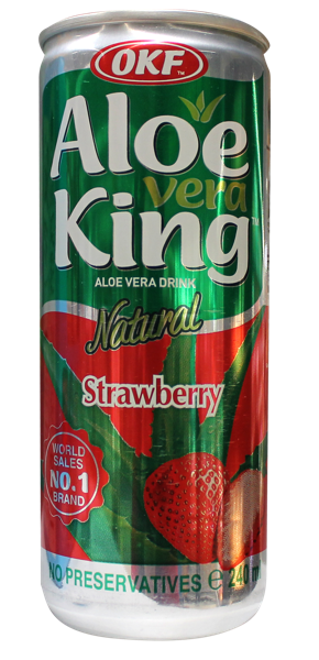 Изображение Напиток негаз сокосодержащий Алоэ Кинг клубника ОКФ Корпорейшн ж/б, 0,24 л