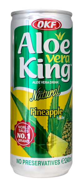 Изображение Напиток негаз сокосодержащий Алоэ Кинг ананас ОКФ Корпорейшн ж/б, 0,24 л