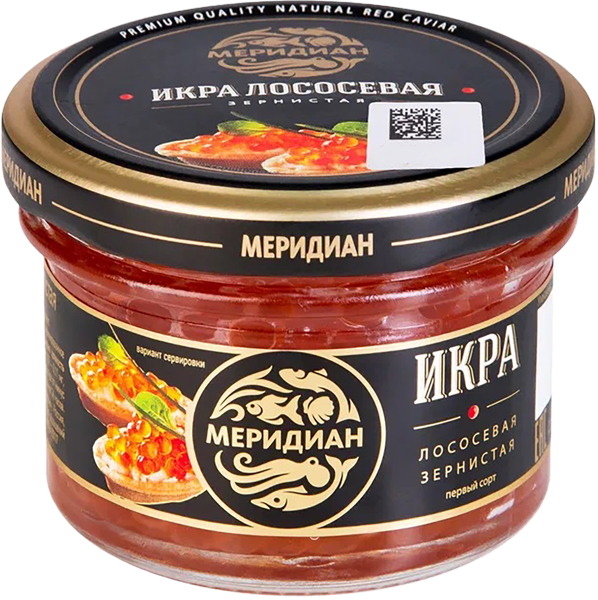 Изображение Икра лососевая Меридиан зернистая Меридиан ТД с/б, 90 г