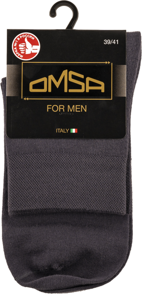 Изображение Носки мужские размер 39-41 Омса классик 202 гриджио скуро Омса к/у, 1 пара
