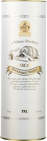 Изображение Виски односолодовый Омар сингл молт бурбон тайп Нантоу туба, 0,7 л