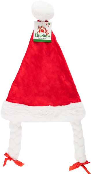 Изображение Шапка 44см с косичками Купман новогодняя красная Купман Интернэшнл , 1 шт