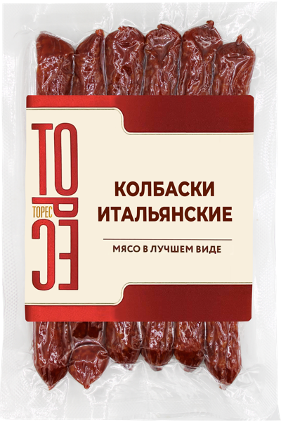 Изображение Колбаски сырокопченые Торес итальянские Торес фирма в/у, 200 г