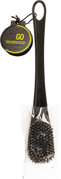 Изображение Щетка для тела на палке Мартини ту гоу массажная черная Мартини спа м/у, 1 шт