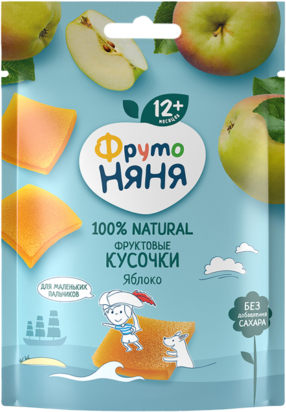 Изображение Фруктовые кусочки с 12 мес Фрутоняня яблоко Прогресс м/у, 53 г