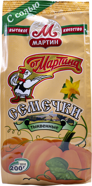 Изображение Семечки тыквенные От Мартина жареные соленые Мартин м/у, 200 г