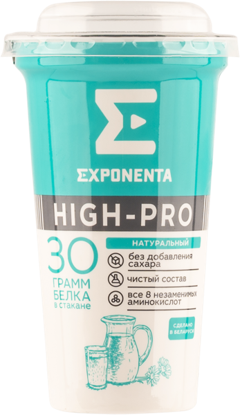 Изображение Продукт кисломолочный обогащен белком 30г Экспонента натуральный Молочные горки п/б, 250 мл