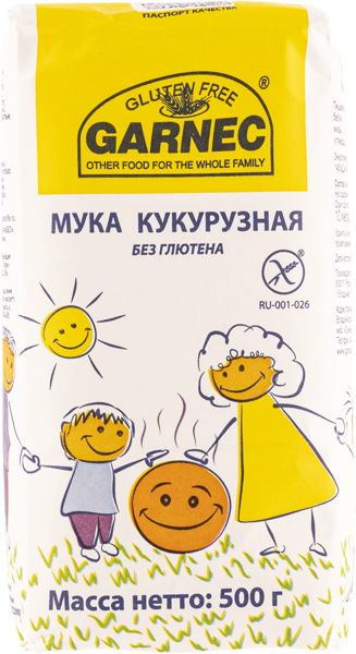 Изображение Мука кукурузная Гарнец Без глютена Гарнец м/у, 500 г