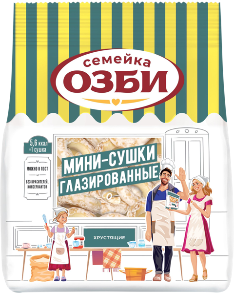 Изображение Сушки пшеничные ОЗБИ мини глазированные ОЗБИ м/у, 150 г