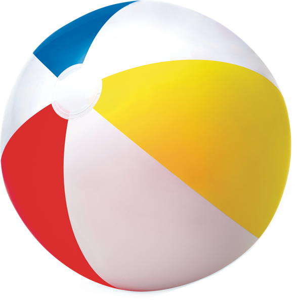 Изображение Мяч 51см пляжный от 3 лет Интекс цветные дольки Интекс к/у, 1 шт