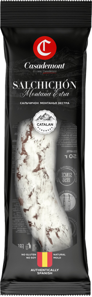 Изображение Колбаса сыровяленая в плесени Касадемонт сальчичон монтанья экстра Пит-продукт ООО защит атм, 250 г