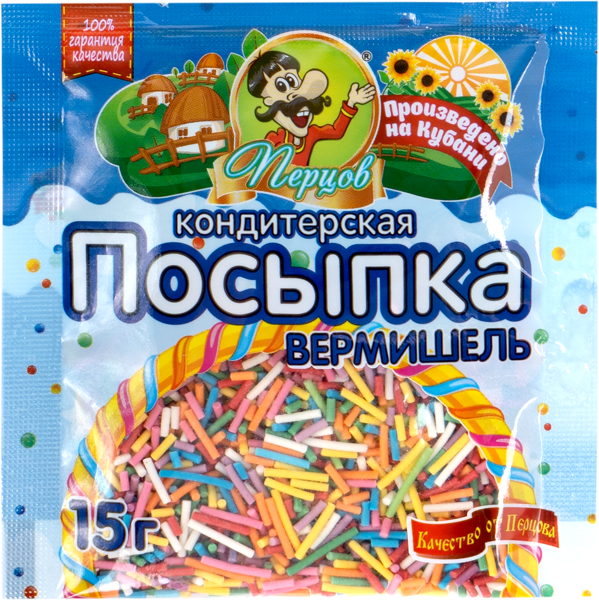 Изображение Посыпка кондитерская Перцов вермишель ПромАгроПак ООО м/у, 15 г