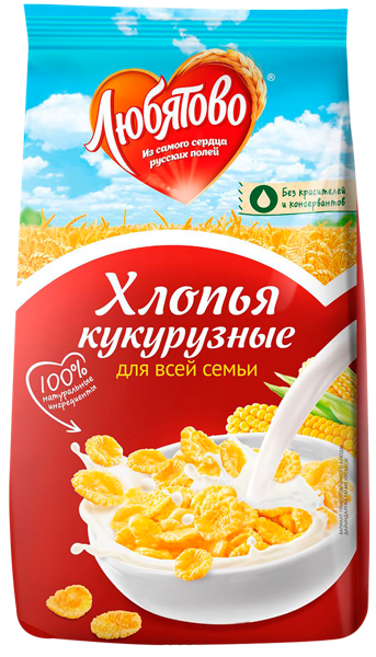 Изображение Хлопья кукурузные Любятово Келлогг Рус м/у, 300 г