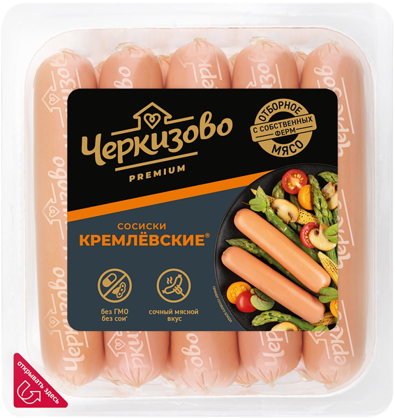 Изображение Сосиски вареные Черкизово кремлёвские ЧМПЗ защит атм, 500 г