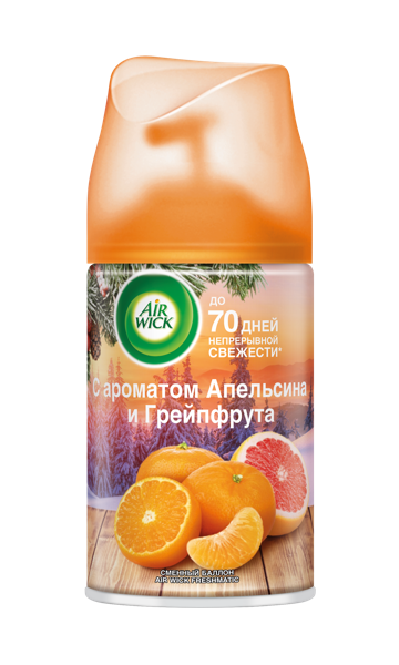 Изображение Освежитель воздуха запаска Эрвик пьюр 5 масел апельсин и грейпфрут Бенкизер ж/б, 250 мл