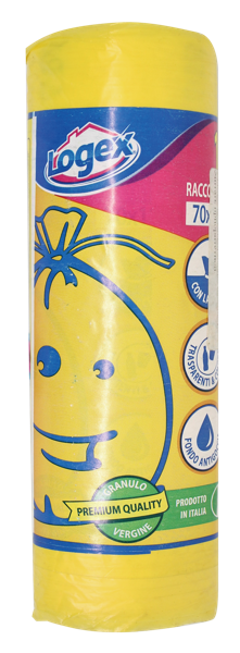 Изображение Мешки для мусора 120л Лоджекс желтые Сисма м/у, 10 шт