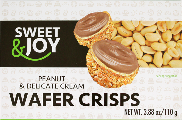 Изображение Вафли Свит энд Джой с арахисовой начинкой Свит Брендс кор, 110 г