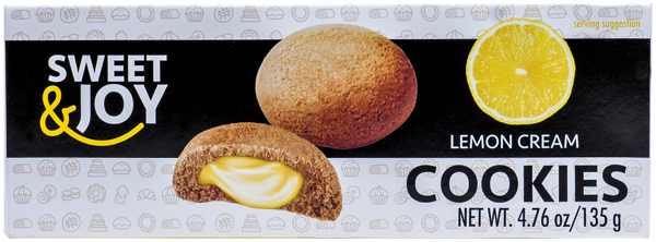 Изображение Печенье с начинкой Свит энд Джой лимонный крем Свит Брендс кор, 135 г