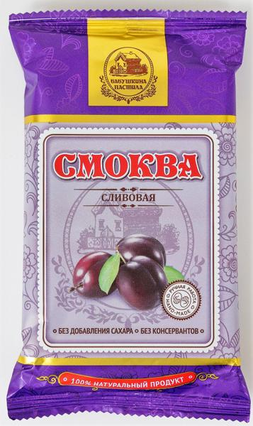 Изображение Смоква без сахара Бабушкина пастила сливовая Белевская пастила м/у, 50 г