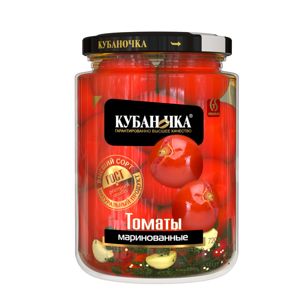 Изображение Томаты маринованные Кубаночка Гранд Стар с/б, 720 г