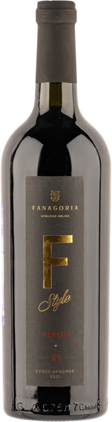 Изображение Вино красное сухое стиль №2 Мерло ЗГУ фанагория ф стайл Фанагория с/б, 0,75 л