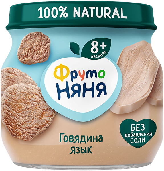 Изображение Пюре мясное с 6 мес Фрутоняня говядина язык Прогресс с/б, 80 г