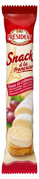 Изображение Сыр 60% с белой плесенью Президент снэк а ля франсе Лакталис м/у, 170 г