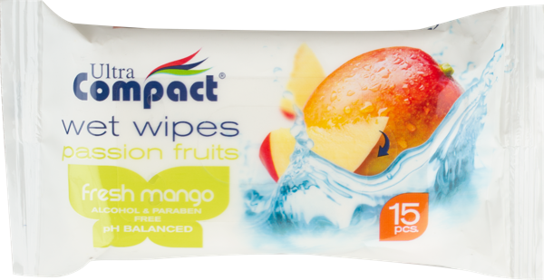 Изображение Салфетки влажные для рук Ультра компакт фруктовое ассорти Арсан Кимья м/у, 15 шт