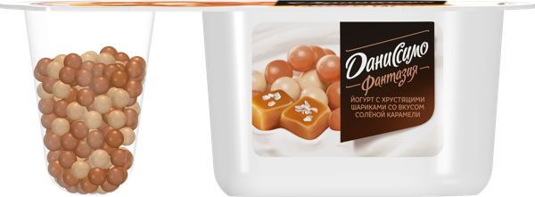 Изображение Йогурт 6,9% с хруст шар Даниссимо соленая карамель Эйч энд Эн п/б, 105 г
