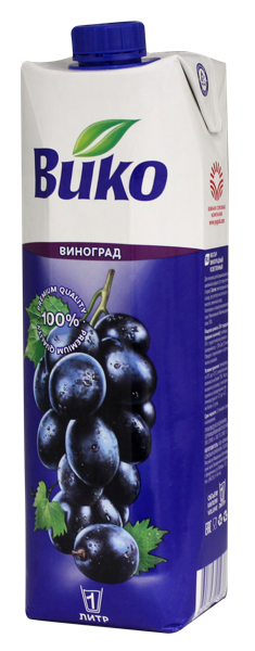 Изображение Нектар Вико виноград ЮСК карт/уп, 1 л