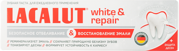 Изображение Зубная паста Лакалют уайт энд рипейр  карт/уп, 75 мл