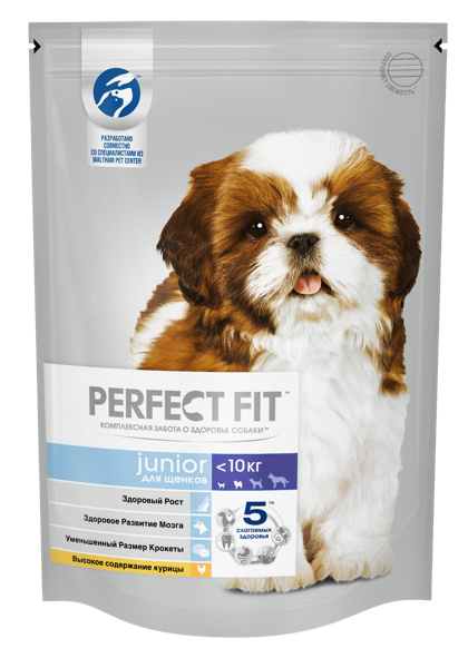 Изображение Корм для щенков мелких пород Перфект Фит курица Марс м/у, 500 г