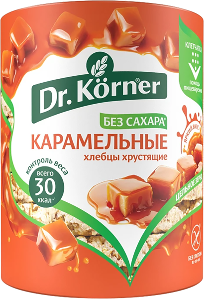 Изображение Хлебцы кукурузно-рисовые Др. Кёрнер карамельные Хлебпром м/у, 90 г