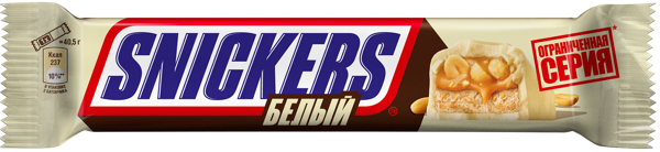 Изображение Батончик в белом шоколаде Сникерс с арахисом Марс м/у, 81 г