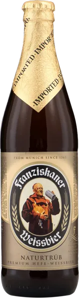Изображение Пиво светлое Вайзен 5,0% н/ф Францисканер хефе пшеничное Шпатен-Франциз с/б, 0,5 л
