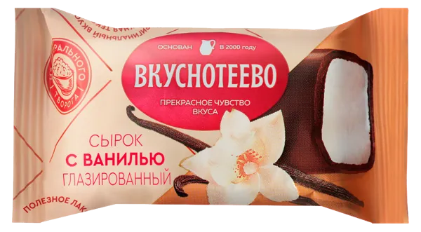 Изображение Сырок творожный 16% Вкуснотеево премиум ваниль Молвест м/у, 40 г