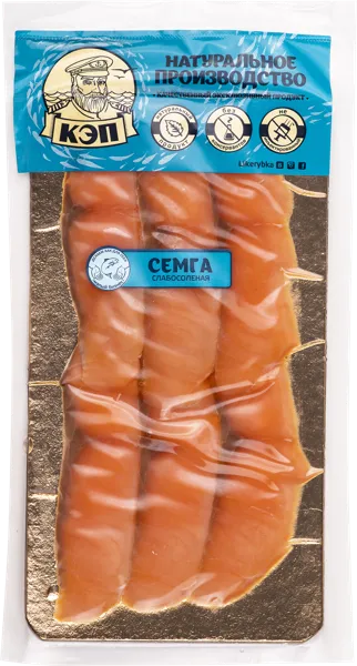 Изображение Рыба г.Краснодар Семга ломтики с/с КЭП ООО в/у, 100 г