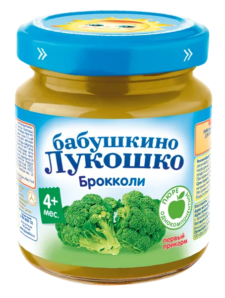 Изображение Пюре овощное с 4 мес Бабушкино Лукошко капуста брокколи Фаустово ЗДП с/б, 100 г