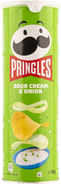 Изображение Чипсы картофельные Принглс со сметаной и луком Келлогс кор, 165 г