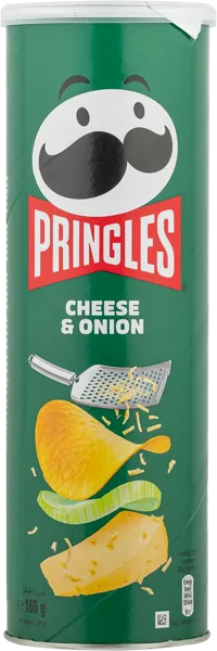 Изображение Чипсы картофельные Принглс с сыром и луком Келлогс кор, 165 г