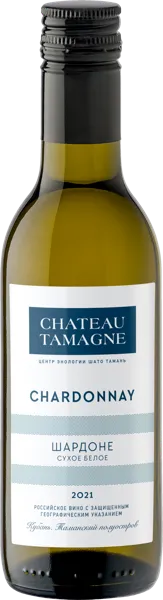 Изображение Вино белое сухое стиль №3 Шардоне ЗГУ шато тамань Кубань Вино с/б, 0,187 л