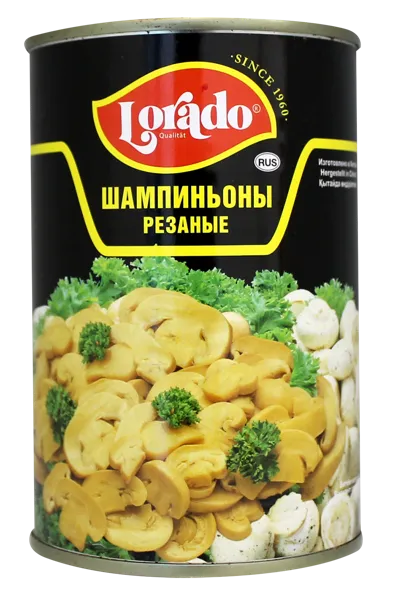 Изображение Шампиньоны Лорадо резаные Меркур Гамбург ж/б, 425 г